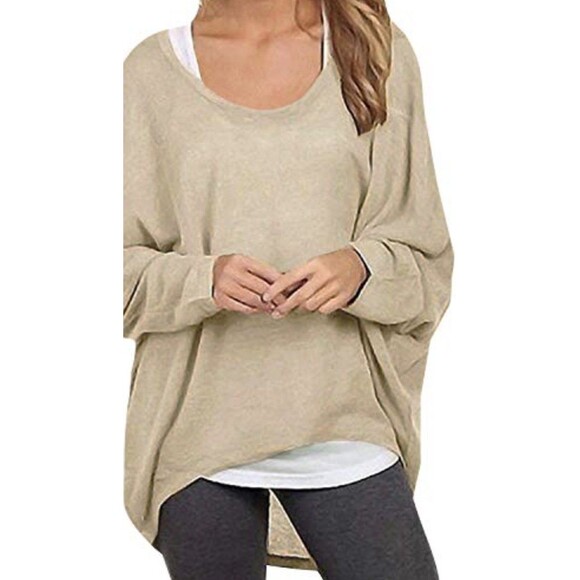 Zanzea Collection XXXL Oversized  Tan Lightweight Sweater High Low Tunic EUC - Picture 1 of 5